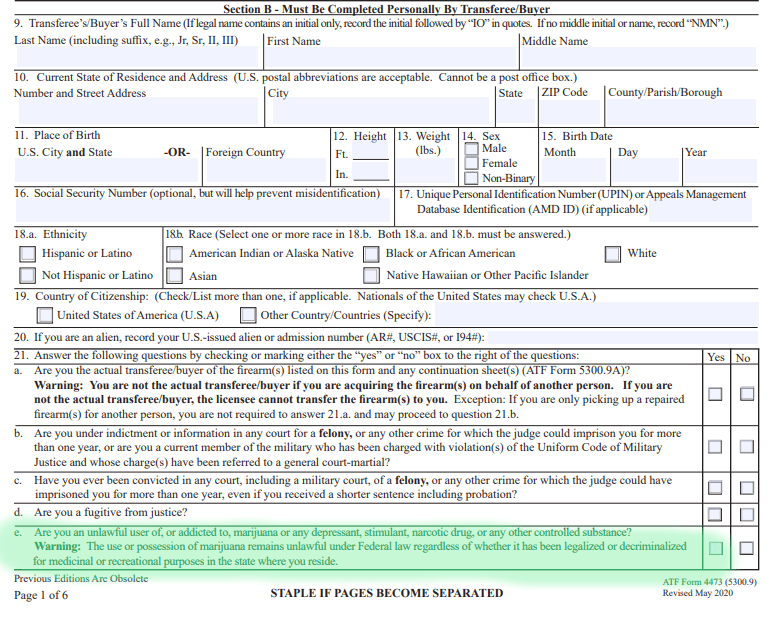 medical marijuana and guns in pennsylvania questionnaire